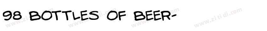 98 Bottles of Beer字体转换
